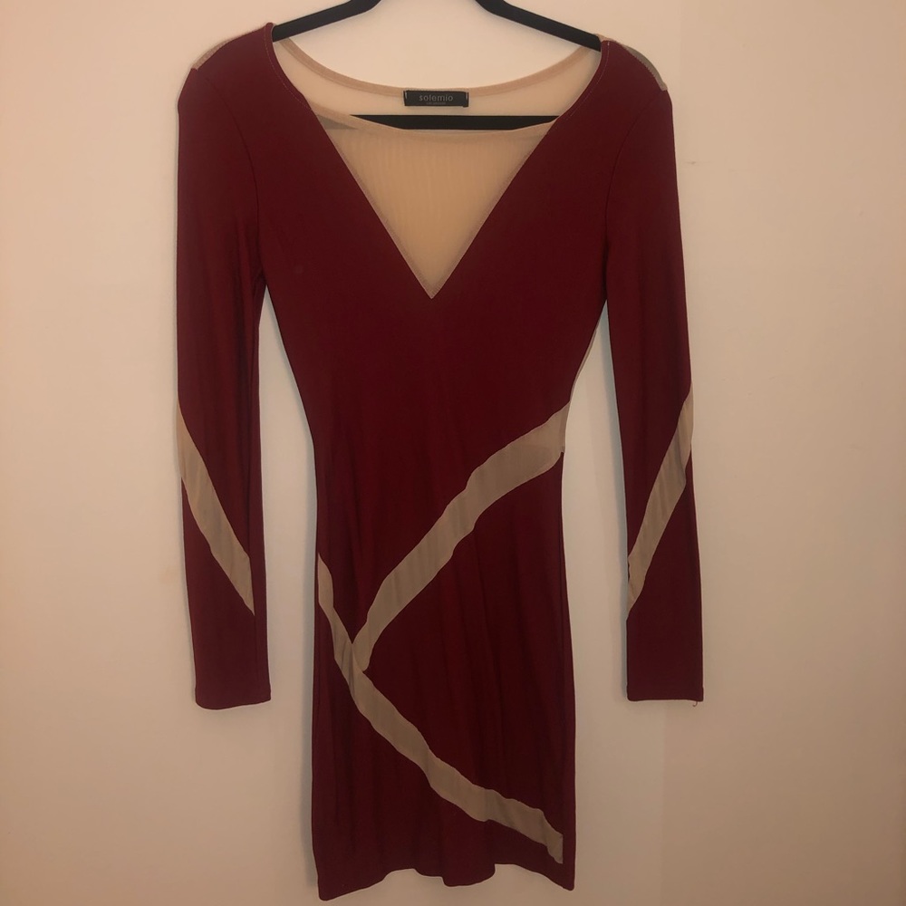 Sexy Red Illusion Dress